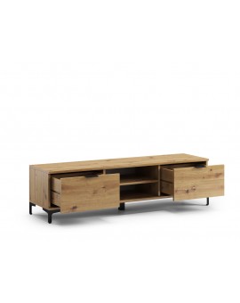 TV skrinka LANA 05 Dub Artisan - POD TV DO OBÝVAČKY SO ZÁSUVKAMI