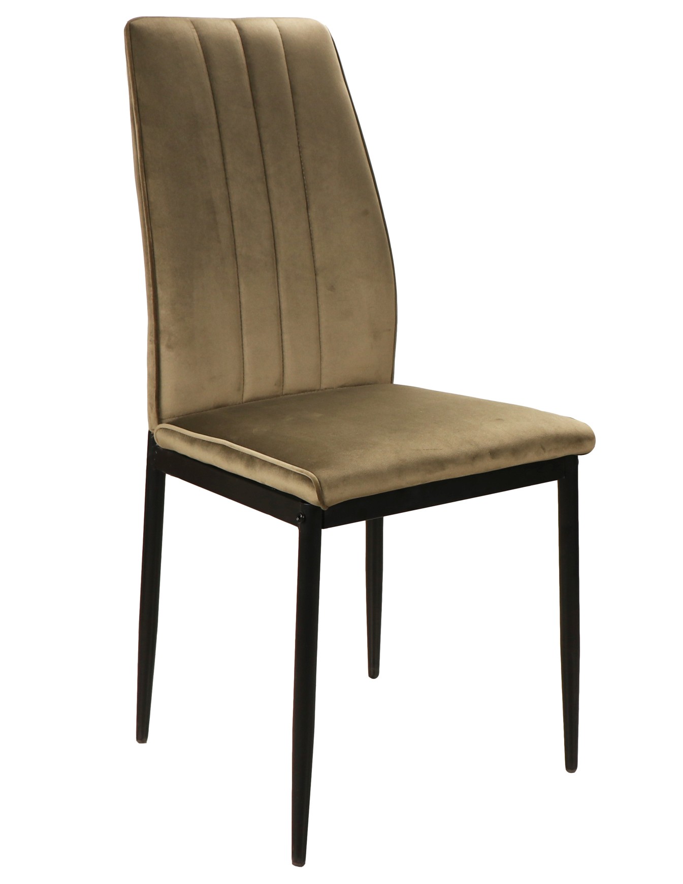 Stolička ATOM olivová (látka Bluvel 77) - moderná, čalúnená, zamatová, do obývačky, jedálne, kancelárie, kuchyne