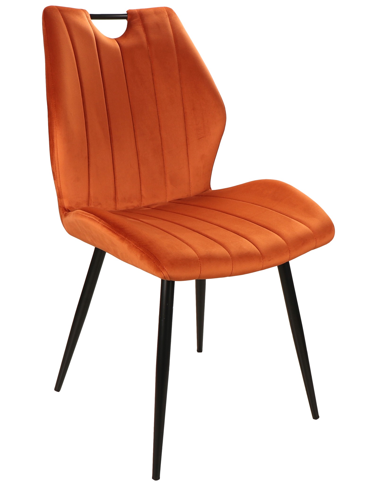 Stolička ARCO škoricová (oranžová / hnedá) (látka Bluvel 4215) - moderná, čalúnená, do obývačky / jedálne, kancelárie